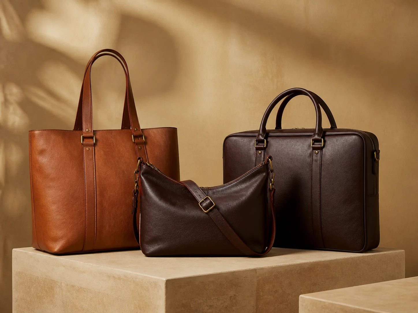 Premium leather tote bags, shoulder bags and laptop bags